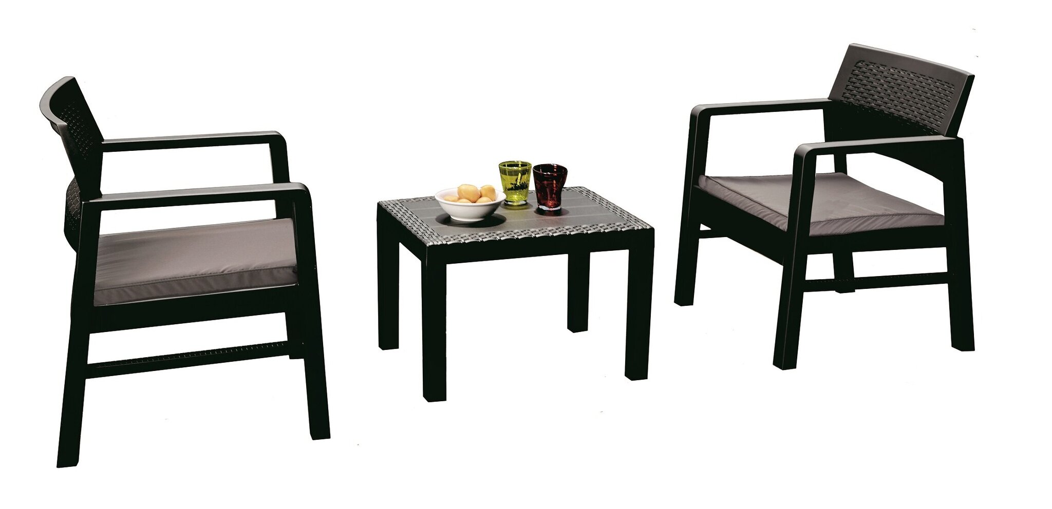 Õuemööblikomplekt KRAKA: laud ja 2 tooli, hall hind ja info | Välimööbli komplektid | hansapost.ee