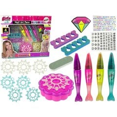 Набор для рисования ногтей для детей Lean Toys (лаки, ручки, цветные наклейки) цена и информация | Игрушки для девочек | hansapost.ee
