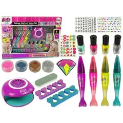 Large Nail Painting Set Nail Pens Glitter Stickers Dryer цена и информация | Игрушки для девочек | hansapost.ee