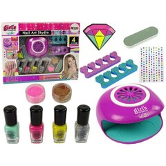 Детский набор лаков для ногтей Leantoys Hairdryer Diamonds Glitter цена и информация | Игрушки для девочек | hansapost.ee