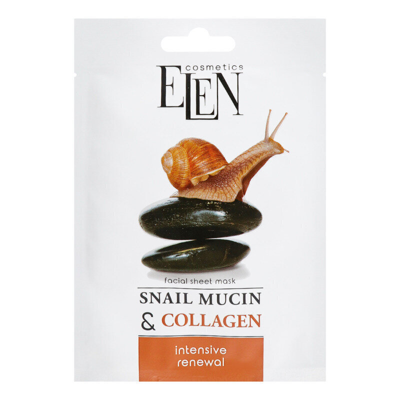 Kangasmask Elen cosmetics Snail mucin & Collagen, 25 ml hind ja info | Näomaskid ja silmamaskid | hansapost.ee