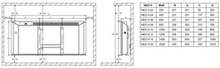 Elektriradiaator ADAX NEO H|L WiFi 1200W hind ja info | ADAX Remondikaubad, sanitaartehnika ja kütteseadmed | hansapost.ee