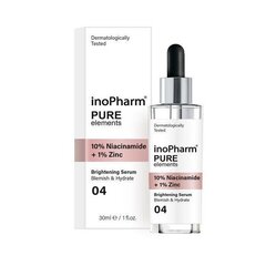 Näoseerum koos 10% puhaste niatsiinamiidi elementidega, InoPharm, 30 ml hind ja info | Inopharm Parfüümid, lõhnad ja kosmeetika | hansapost.ee