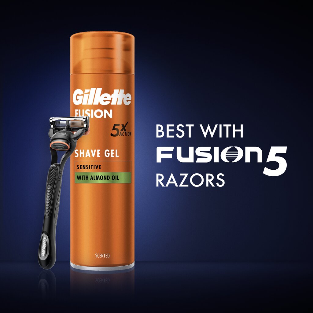 Gillette Fusion Raseerija Varuterad 8 tk + Fusion 5 Ultra Sensitive Raseerimisgeel цена и информация | Raseerimisvahendid | hansapost.ee