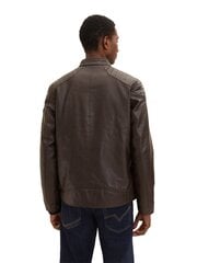 Мужская кожаная куртка Tom Tailor, коричневая цена и информация | Мужские куртки | hansapost.ee