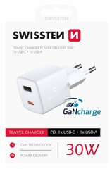 Swissten GaN Mini Travel цена и информация | Зарядные устройства для телефонов | hansapost.ee