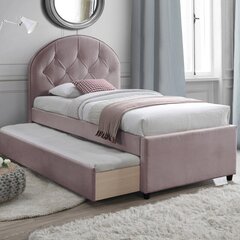 Кровать LARA 90x205см, с матрасом HARMONY UNO, розово-лиловый цена и информация | Кровати | hansapost.ee