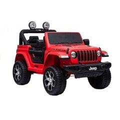 Laste kahekohaline elektriauto Jeep Rubicon 4x4, punane цена и информация | Электромобили для детей | hansapost.ee