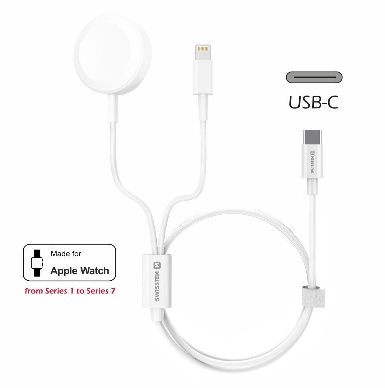 Swissten 2in1, Wireless / Lightning / USB-C, 3A цена и информация | Laadijad mobiiltelefonidele | hansapost.ee