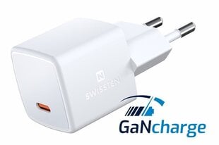 Swissten GaN Mini зарядное устройство USB-C 33W PD цена и информация | Зарядные устройства для телефонов | hansapost.ee