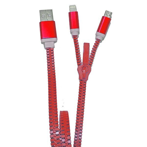 USB-kaabel ZZIPP ZZACC2 punane цена и информация | Juhtmed ja kaablid | hansapost.ee