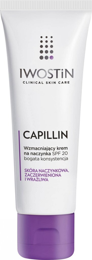 Näokreem kapillaaridele Iwostin Capillin SPF20, 40 ml hind ja info | Näokreemid | hansapost.ee