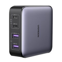 UGREEN CD327 Nexode charger, 2x USB-C, 2x USB-A, GaN, 65W (grey) hind ja info | Laadijad mobiiltelefonidele | hansapost.ee