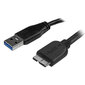 USB-kaabel-Mikro USB Startech USB3AUB50CMS  Must hind ja info | Mobiiltelefonide kaablid | hansapost.ee