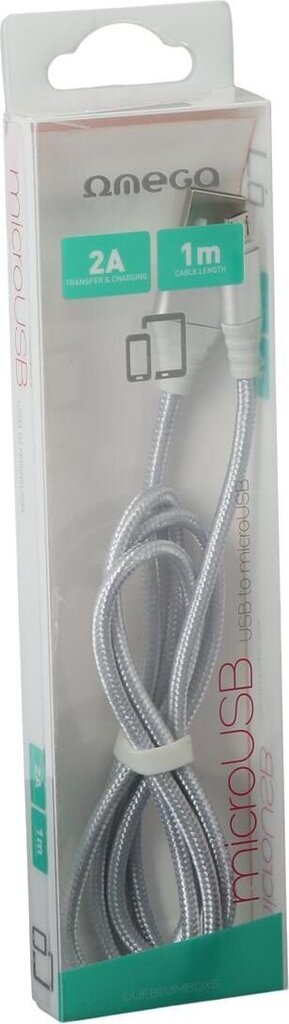 Omega OUFBB3MBOXS, USB, Micro USB, 1m hind ja info | Mobiiltelefonide kaablid | hansapost.ee