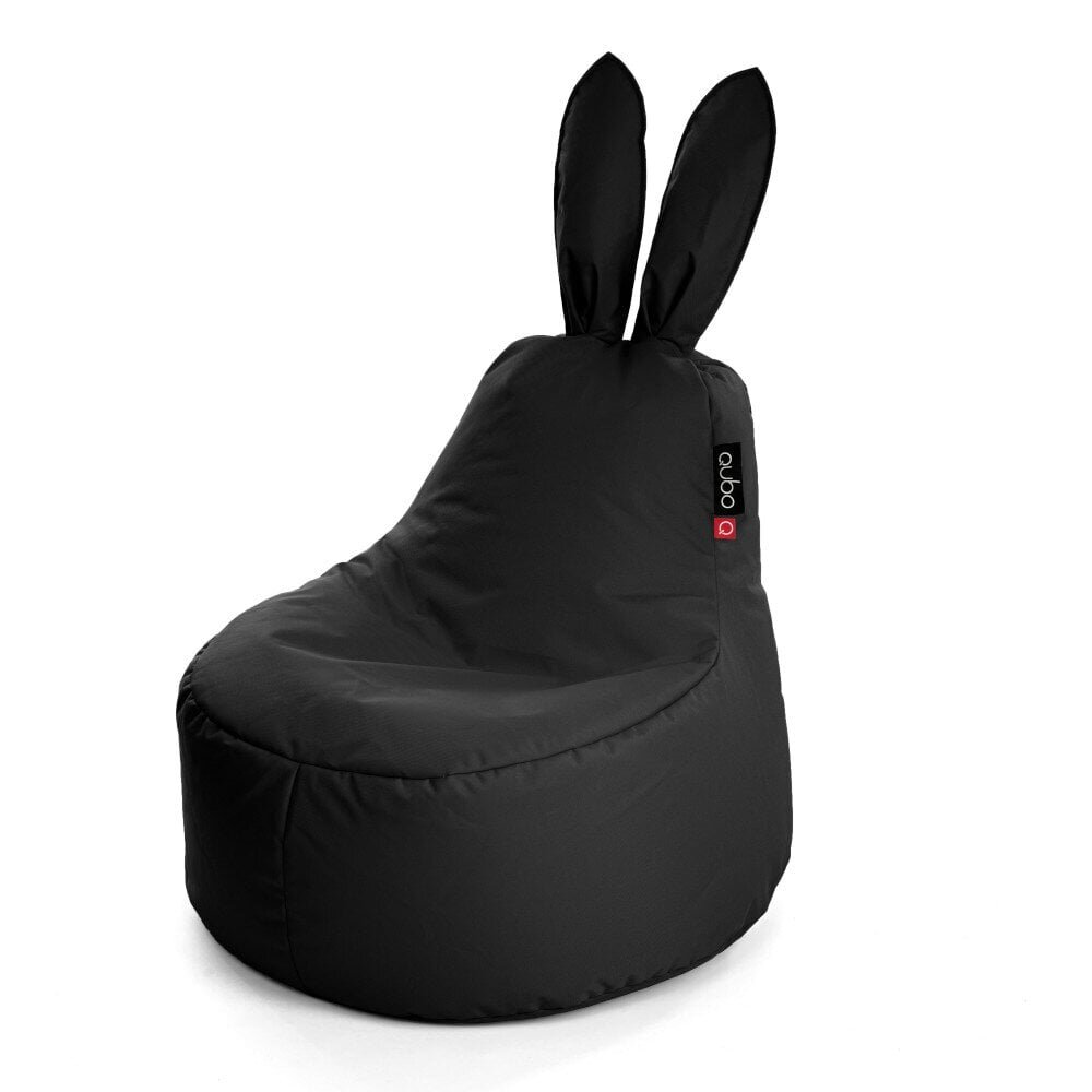 Kott-tool Qubo™ Baby Rabbit Pop Fit, gobelään, must цена и информация | Kott-toolid, tugitoolid ja tumbad lastele | hansapost.ee