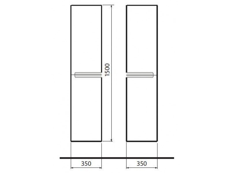 Kõrge vannitoa kapp KOLO Modo 150 cm, valge цена и информация | Vannitoakapid | hansapost.ee