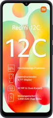 Xiaomi Redmi 12C 3/64GB Graphite Gray MZB0DKXEU hind ja info | Telefonid | hansapost.ee