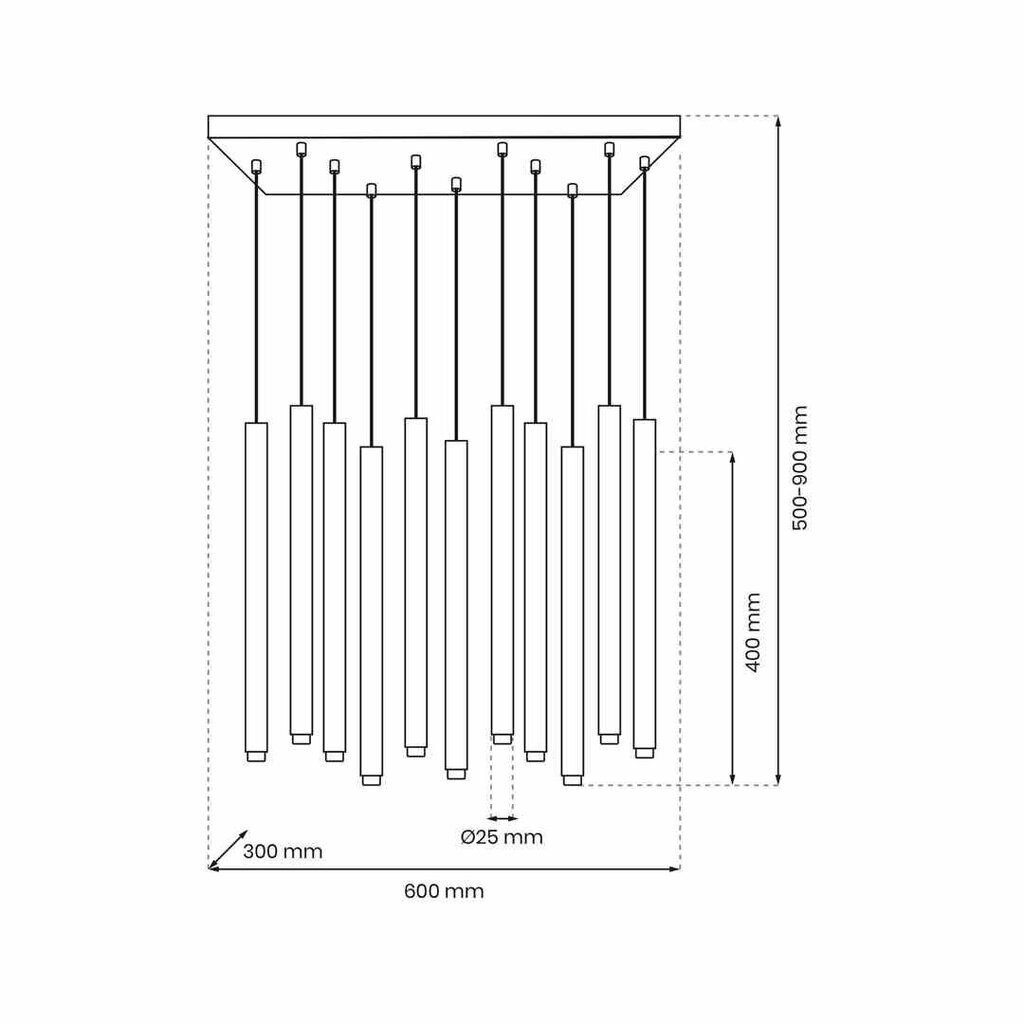 Rippuv LED-lamp Monza Black MLP8844 hind ja info | Rippvalgustid | hansapost.ee