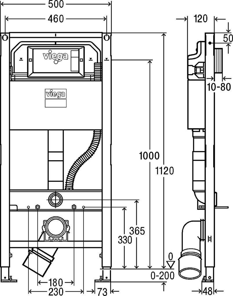 WC loputusraam Viega Prevista Dry hind ja info | WC-poti lisatarvikud | hansapost.ee