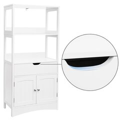 Высокий шкаф для ванной комнаты Songmics 122 см, белый цена и информация | Шкафчики для ванной | hansapost.ee