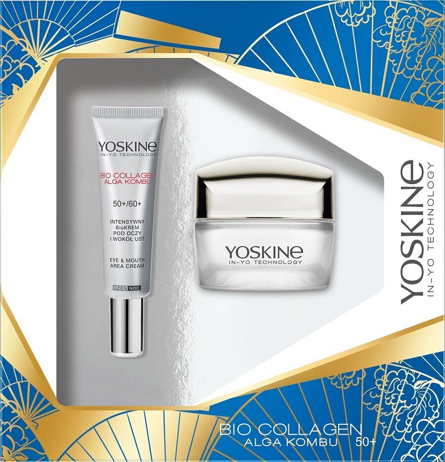 Komplekt Yoskine Bio Collagen: päevakreem 50+, 50ml + silmakreem, 15ml hind ja info | Näokreemid | hansapost.ee