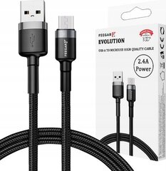 Laidas Feegar kabelis USB-A micro USB QC 3.0 2.4A Нейлон цена и информация | Borofone 43757-uniw | hansapost.ee
