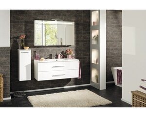 Нижний шкафчик с раковиной Fackelmann B.clever 120, белый цена и информация | Шкафчики для ванной | hansapost.ee