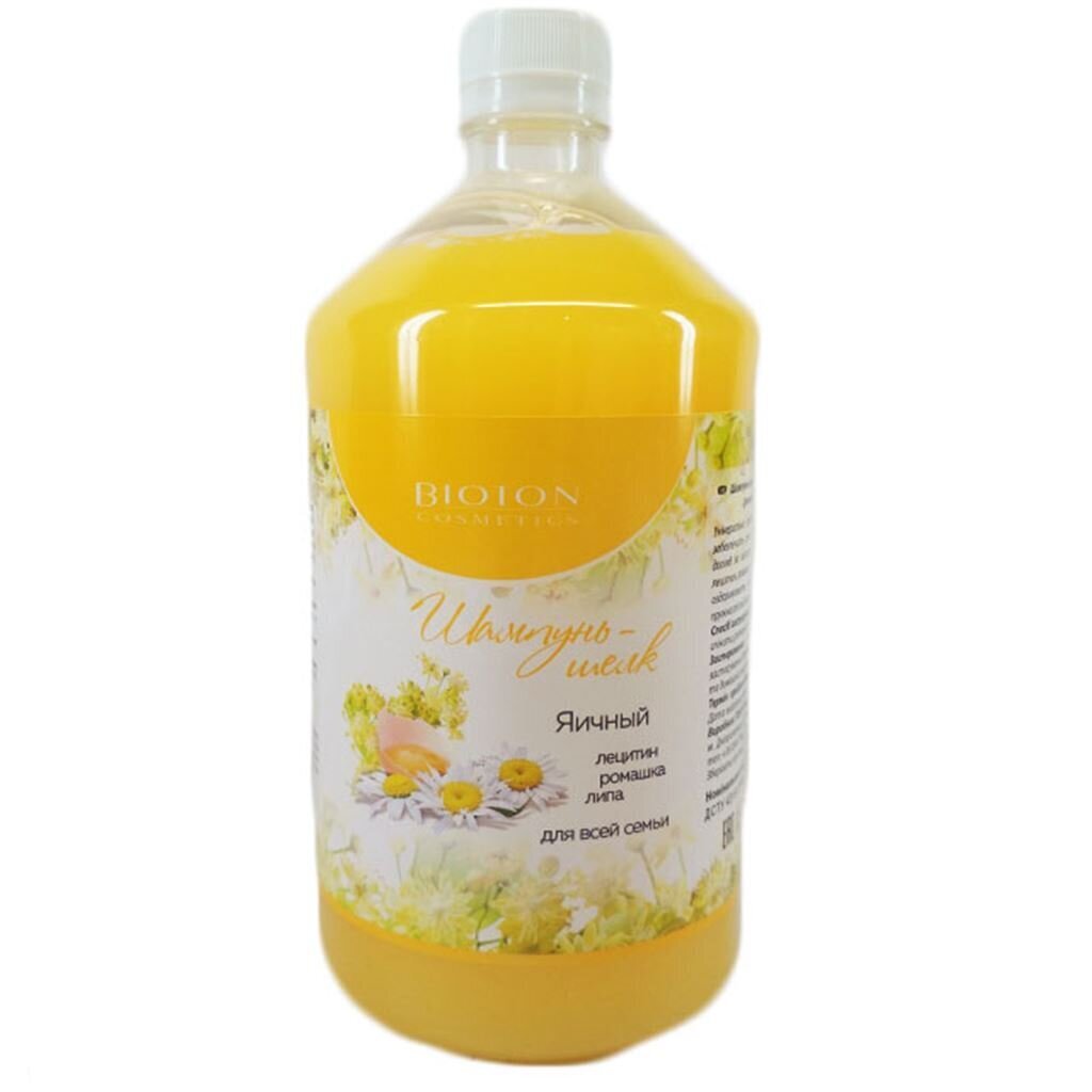 Šampoon Bioton Cosmetics Silk Egg lecithin, Chamomile and Linden, 1 l цена и информация | Šampoonid | hansapost.ee