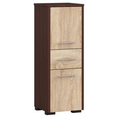 Шкафчик для ванной комнаты NORE Fin 2D, коричневый/цвета дуба цена и информация | Шкафчики для ванной | hansapost.ee