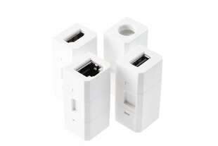 Sidepistikuplokk, 1 pesa, USB A+C, HDMI+RJ45 vahetatav, valge hind ja info | Pikendusjuhtmed | hansapost.ee