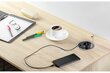 Ümmargune sideühendusplokk, 1 pesa, 2 USB pistikut, hall hind ja info | Pikendusjuhtmed | hansapost.ee