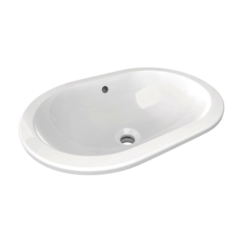 Keraamiline kraanikauss Ideal Standard Connect Oval, 55 x 38 cm, altpoolt paigaldatav, valge E504801 цена и информация | Vannitoa valamud, kraanikausid | hansapost.ee