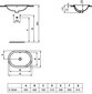 Keraamiline kraanikauss Ideal Standard Connect Oval, 55 x 38 cm, altpoolt paigaldatav, valge E504801 цена и информация | Vannitoa valamud, kraanikausid | hansapost.ee