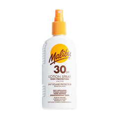 Malibu Lotion Spray SPF30 päikesekaitsesprei, 200 ml цена и информация | Кремы от загара | hansapost.ee