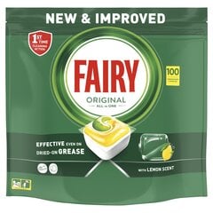 Fairy Original All In One Lemon nõudepesumasina tabletid, 100 tk. hind ja info | Fairy Kodukaubad | hansapost.ee