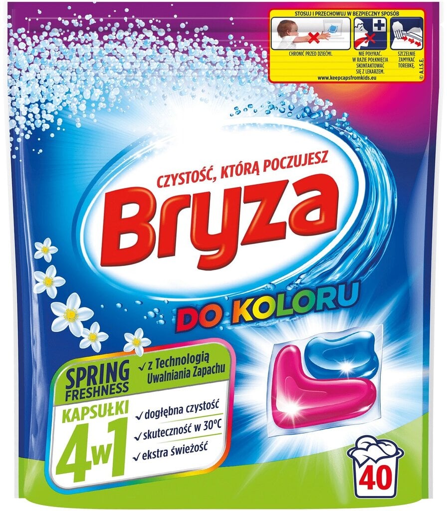 Bryza pesukapslid 4in1 springfresh värv 40tk цена и информация | Pesuvahendid | hansapost.ee