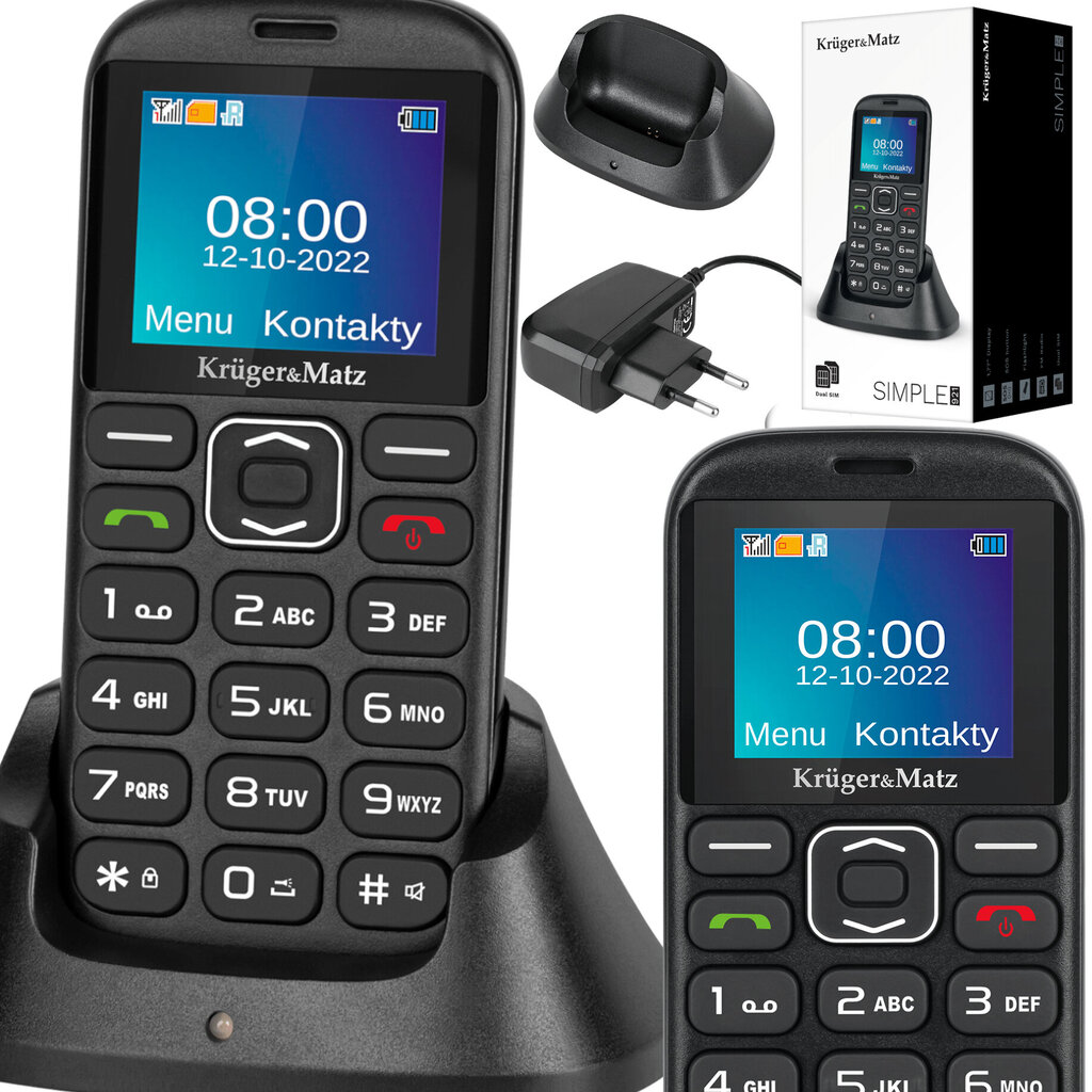 Kruger&Matz Simple 921 GSM telefon pensionäridele цена и информация | Telefonid | hansapost.ee