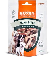 Дополнительный корм для щенков с 3 месяцев и взрослых собак - вкусные кусочки курицы BOXBY MINI BITES PUPPY &ADULT, 100 г цена и информация | Boxby Для собак | hansapost.ee