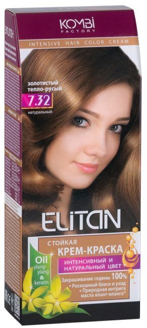 Juuksevärv Elitan Intensive 7.32 Golden Warm Blonde цена и информация | Juuksevärvid | hansapost.ee