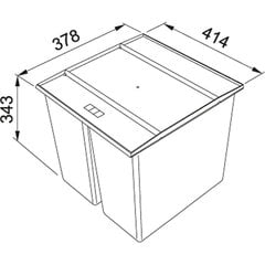 Franke prügikast Sorter Easysort 45, 2 x 14,5l price and information | Trash cans | hansapost.ee