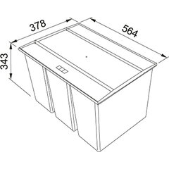 Корзина для мусора Franke Sorter Easysort 60, 3 x 14,5 л цена и информация | Мусорные баки | hansapost.ee