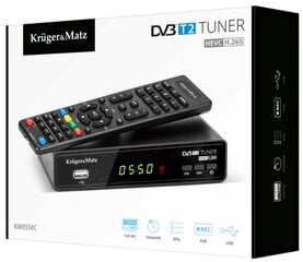 DVB-T2 H.265 HEVC vastuvõtja Kruger&Matz hind ja info | TV tüünerid | hansapost.ee