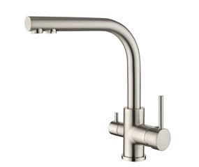 Köögisegisti joogivee kraaniga Aquasanita Akvaduo 2663L, Nikel Satin 002 price and information | Kitchen faucets | hansapost.ee