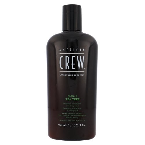 Šampoon, palsam ja dušigeel ühes American Crew 3-IN-1 teepuus, 450 ml цена и информация | Šampoonid | hansapost.ee