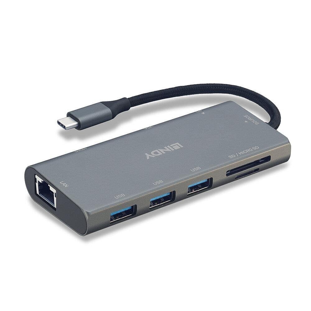 Lindy 4K HDMI, VGA, PD 3.0 43278 цена и информация | USB adapterid ja jagajad | hansapost.ee