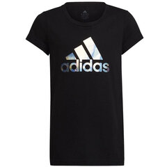 Tüdrukute T-särk Adidas Dance Metallic Print Tee Jr HD4407, must hind ja info | Adidas Riided tüdrukutele | hansapost.ee