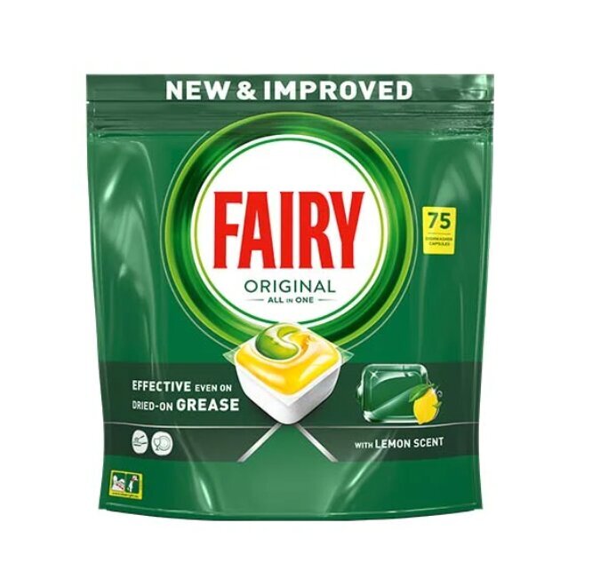 Fairy Original All in One’i Nõudepesumasina Tabletid Lemon, 75 Tabletti цена и информация | Nõudepesuvahendid | hansapost.ee