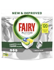 Fairy Platinum All in One’i Nõudepesumasina Tabletid Lemon, 120 Tabletti hind ja info | Fairy Kodukaubad | hansapost.ee