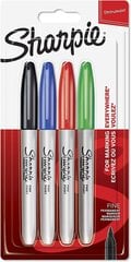 Marker Sharpie Fine, 4 tk. hind ja info | Kunstitarbed, voolimise tarvikud | hansapost.ee